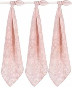 Jollein Hydrofiel Multidoek Snake 70x70cm - Pale Pink - 3 Stuks