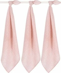 Jollein Hydrofiel Multidoek Snake 70x70cm - Pale Pink - 3 Stuks -Zwitsal - Winkel 550x596 2
