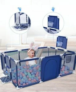 Diversicus Grondbox | XL Blauw | Kruipbox | Speelbox | Playpen | Baby | Peuter En Kind Afscherming | Gigantische Baby Box | Kinderbox -Zwitsal - Winkel 550x602