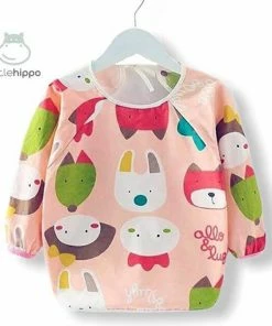 Kinderschort 'Fox' Lange Mouwen - Slab Met Mouwen - Slabbetje Little Hippo - Waterafstotend - Knutselen - Kliederschort - 3 Tot 5 Jaar