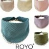 RoYo Set Van 6 Pastel Slabbetjes - 100% Organisch Katoen - Bandana Slab - Hydrofiel - Slabber - Kwijl Slabbetjes - Slabbertjes Baby - Kraamcadeau Meisje