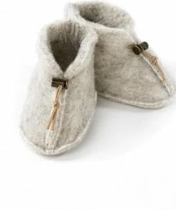 LuLu Wonen LuLu- Babyslof Van 100% Geschoren Schapenwol - Grijs - Maat 6 - 12 Maanden