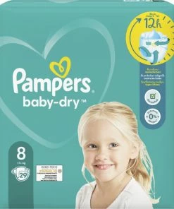 Pampers - Baby Dry - Maat 8 - Small Pack - 29 Luiers -Zwitsal - Winkel 550x606 1