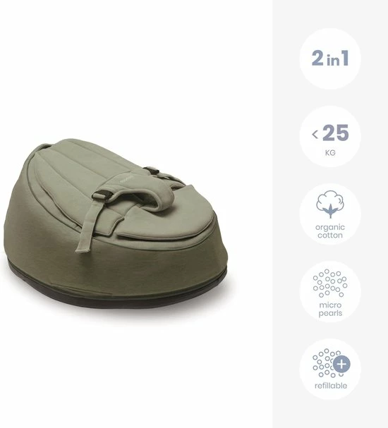 Doomoo - Seat'n Swing - Meegroeiende Poef En Schommelstoel - Kaki 4 Doomoo - Seat'n Swing - Meegroeiende Poef En Schommelstoel - Kaki - Afbeelding 4