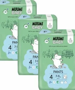 Eco Muumi Baby Luierbroekjes Maat 4 - 7-11 Kg - 120 Stuks - Ecologisch