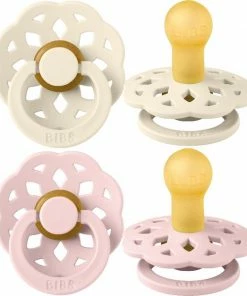 BiBS - Boheme Pacifier - Stage 1 Fopspeen - 2 Stuks - Ivory / Blossom -Zwitsal - Winkel 550x627 1
