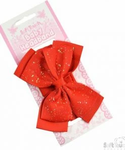 Softtouch Baby Haarband Met Glitter Strik - Rood - 0/12 Mnd -Zwitsal - Winkel 550x627