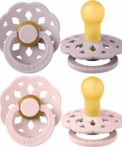 BiBS - Boheme Pacifier - Stage 1 Fopspeen - 2 Stuks - Blossom / Dusky Lilac -Zwitsal - Winkel 550x628 1