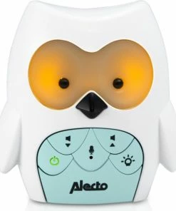Alecto DBX-84 - DECT Babyfoon Uil - Nachtlampje - Wit/Mint -Zwitsal - Winkel 550x629