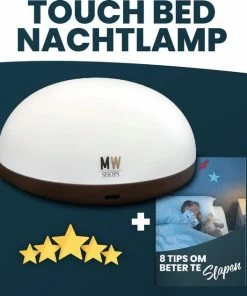 MW Shops Nachtlampje – Baby Kinderen & Volwassenen – Dimbaar Valbestendig Draadloos – Nachtlamp Met Touch Control Incl. 4 GRATIS E-books - Multifunctioneel