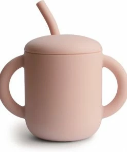 Mushie Oefenbeker Met Rietje | Blush