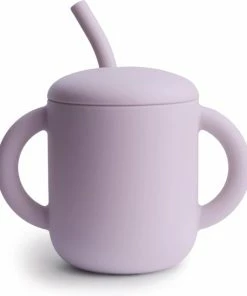 Mushie Oefenbeker Met Rietje | Soft Lilac