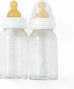 Hevea Drinkfles - Glas - 2 Stuks -120ml - Met Speen - 0-3 Maanden