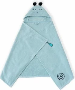 BiggDesign Milk&Moo - Baby Badcape - Babyhanddoek Met Kap - 0-2 Jaar - Blauw