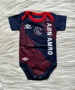 Merkloos Speciale Editie Final Champions 1995 Rijkaard | Litmanen | Kluivert | Exclusief Baby Romper AJAX | Kraamcadeau | Echte Fan Editie | Maat M (6-9 Maanden) | EU74/80