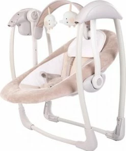 Bo Jungle B-Portable Babyswing - Babyschommel Dolphy Taupe - Elektrische Schommelstoel Baby -Zwitsal - Winkel 550x666 2