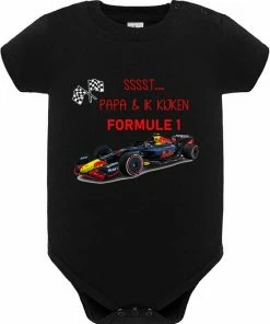 Merkloos F1 Romper/Formule1 Romper/Baby Cadeau Formule 1/Sttt Papa En Ik Kijken Formule 1