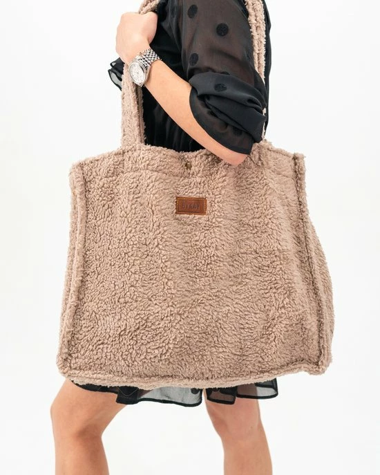 ByKay - Mom Bag - Draagzak - Teddy - Taupe - Organic 4 ByKay - Mom Bag - Draagzak - Teddy - Taupe - Organic - Afbeelding 4