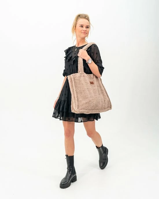 ByKay - Mom Bag - Draagzak - Teddy - Taupe - Organic 2 ByKay - Mom Bag - Draagzak - Teddy - Taupe - Organic - Afbeelding 2