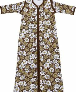 Meyco Winter Baby Slaapzak Afritsb. Mouw Gevoerd Vintage Flower - Taupe - 90cm