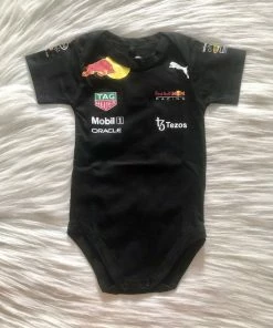 Merkloos New Limited Edition F1 RedBull Racing Romper Verstappen 1 Season 2022/2023 Jersey 100% Cotton | Size S | Maat 62/68 | Black Edition