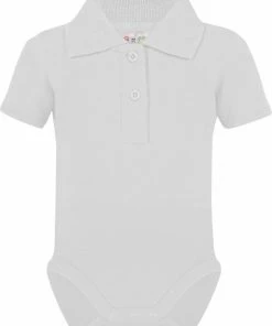 Link Kidswear Unisex Romper GOTS - Wit - Maat 86/92