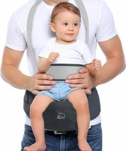 Deryan Pack Light Luxe Heupdrager - Ergonomische Draagzak + Opbergvakjes Grijs