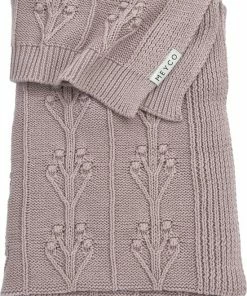 Meyco Romantic Flower Wiegdeken - Lilac - 75x100cm