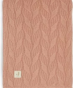 Jollein Baby Deken Ledikant 100x150cm Spring Knit - Rosewood/Coral Fleece