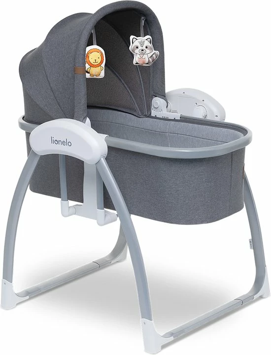 Lionelo Figgy - Babywiejge - 5 Schommelsnelheden - 12 Melodieën Met 5 Geluiden Van De Natuur - Handvat Om Het Wiegje Te Verplaatsen 1 Lionelo Figgy - Babywiejge - 5 Schommelsnelheden - 12 Melodieën Met 5 Geluiden Van De Natuur - Handvat Om Het Wiegje Te Verplaatsen