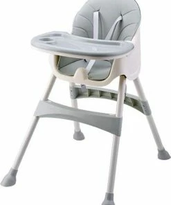 Buxibo 2in1 Baby Kinderstoel - Verstelbare Poten - Afneembare Dienblad - Eetstoel/Kinderstoeltje/Newborn - 92x62x77cm - Grijs -Zwitsal - Winkel 550x720