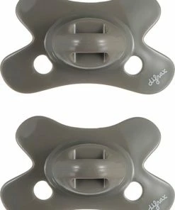 Difrax Fopspeen 0-6 Maanden Natural Speen - Grijs/Clay - 2 Stuks -Zwitsal - Winkel 550x724 2