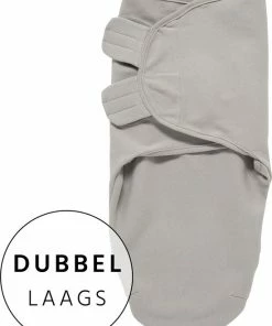 Meyco Uni Swaddlemeyco Inbakerdoek - Dubbellaags - Grey - 0-3 Maanden
