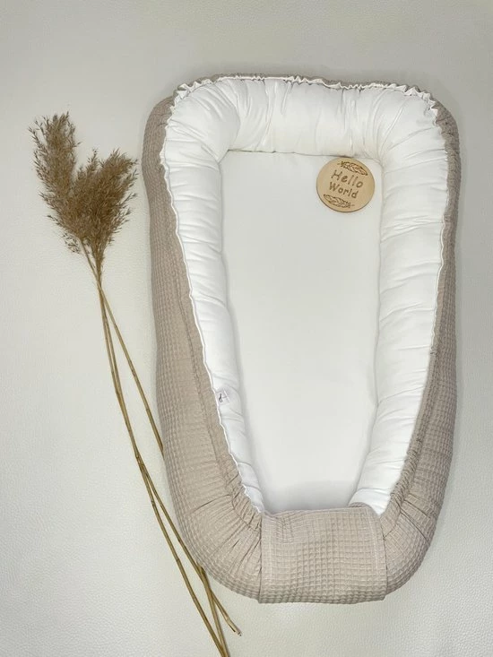 Babynest | Wafelkatoen | Beige | Organic Caton | Biologische Katoen | Duurzaam | Comfykids 4 Babynest | Wafelkatoen | Beige | Organic Caton | Biologische Katoen | Duurzaam | Comfykids - Afbeelding 4