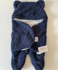 MINIIYOU Teddy Babyslaapzak - Baby Inbakerdoek - Navy - 0-2 Maand -Zwitsal - Winkel 550x733 46