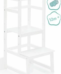 Fillikid Kinder Leertoren - Learning Tower - Wit - Made In EU -Zwitsal - Winkel 550x768 1