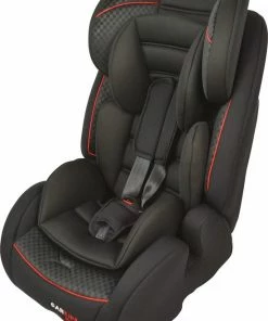 Carkids Verstelbaar Kinderautostoeltje Zwart En Rood | Kinderautostoel Groep 1-2-3 Met Isofix En Top Tether Connector | Kinderen Van 9 Maanden -12 Jaar | 9-36 Kg