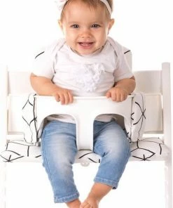 Ukje Kussenset - Geschikt Voor Stokke Tripp Trapp Kinderstoel - Geplastificeerd - Wit - Geblokt -Zwitsal - Winkel 550x789