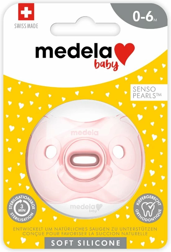 Medela Baby Fopspeen Soft Silicone Superzacht Lichtgewicht Eendelig - Soft Pink - 0-6 Maanden - 1 Stuks 4 Medela Baby Fopspeen Soft Silicone Superzacht Lichtgewicht Eendelig - Soft Pink - 0-6 Maanden - 1 Stuks - Afbeelding 4