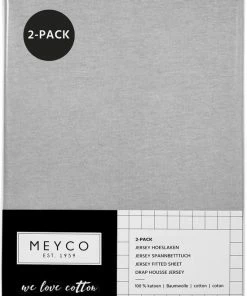 Meyco Jersey Hoeslaken Ledikant - 2-pack - Lichtgrijs - 60x120cm -Zwitsal - Winkel 550x825 141