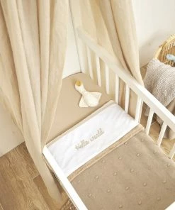 Meyco Mini Knots Teddy Ledikant Deken - Sand - 100x150cm -Zwitsal - Winkel 550x825 157