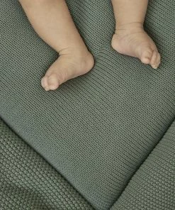 Meyco Biologisch Boxkleed Mini Relief - Forest Green - 95x75cm -Zwitsal - Winkel 550x825 16