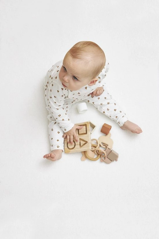 Meyco Mini Panther Pyjama - Offwhite - 86/92 4 Meyco Mini Panther Pyjama - Offwhite - 86/92 - Afbeelding 4