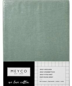 Meyco Jersey Hoeslaken Ledikant - Stone Green - 60x120cm -Zwitsal - Winkel 550x825 65