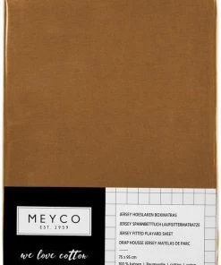 Meyco Jersey Hoeslaken Boxmatras - Camel - 75x95cm -Zwitsal - Winkel 550x825 85