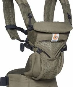 Ergobaby Omni 360 - Cool Air Mesh Khaki Green - Ergonomische Draagzak Vanaf Geboorte Zonder Verkleinkussen (alle Posities) -Zwitsal - Winkel 550x836